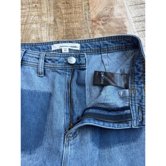 Seventy + Mochi Women's High Rise Wide Leg Mabel Jeans Patch Pocket Raw Hem 28 - Picture 3 of 12